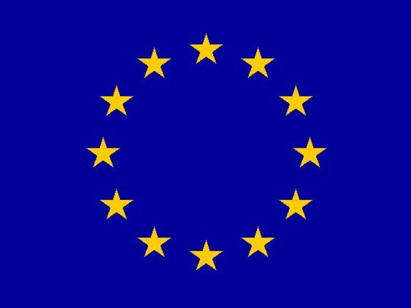 Flagge Europa blau mit goldenen Sternen