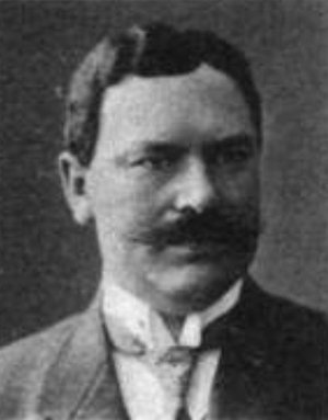 Ferdinand Bender alte schwarz-weiß Fotografie Mann mit Schnurrbart