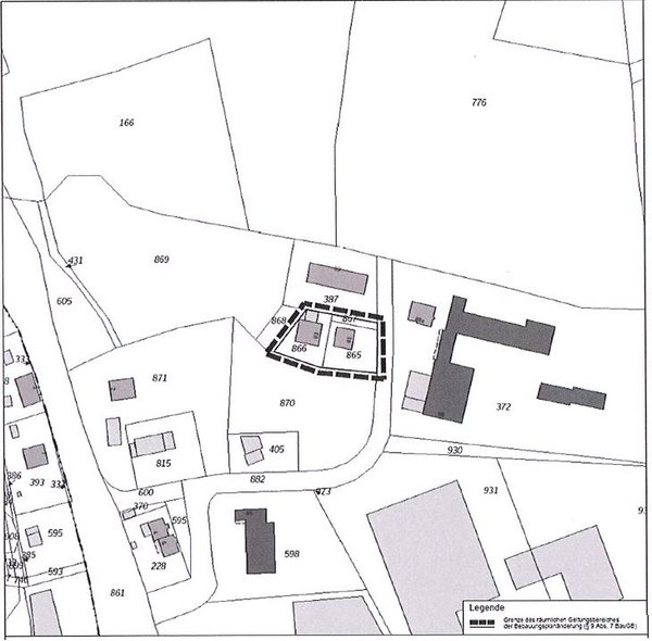 Bebauungsplan Nr. 35, 1. Änderung - Geltungsbereich