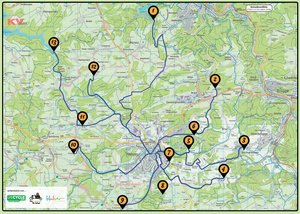 Übersichtskarte für Radtouren