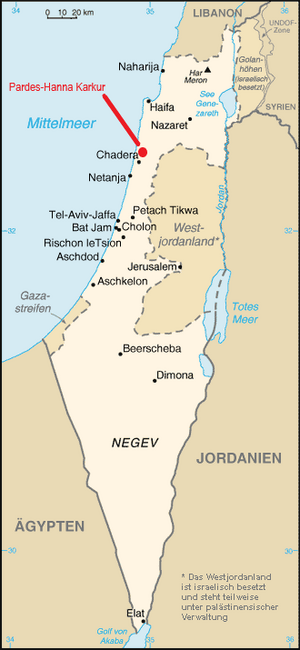 Landkarte von Israel