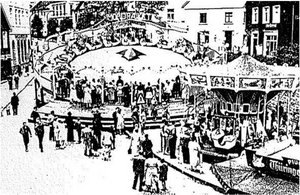 Kirmes Archiv Zeichnung eines Karussells