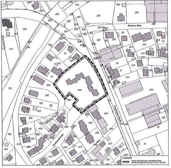 Bebauungsplan Nr. 18, 3. Änderung - Lageplan