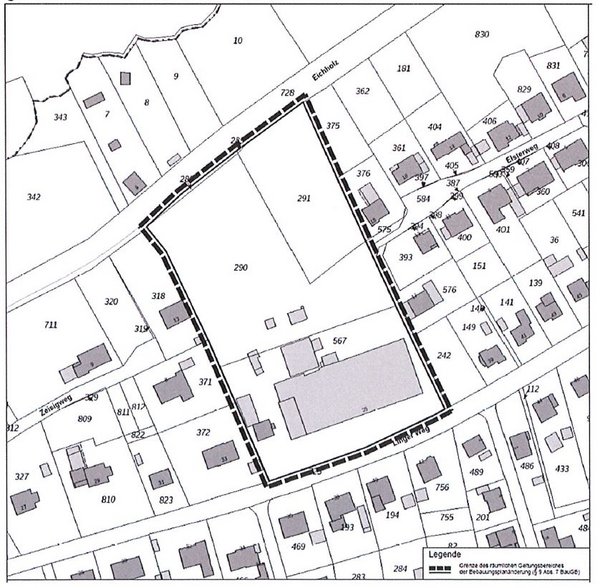 Bebauungsplan Nr. 4, 18. Änderung - Lageplan