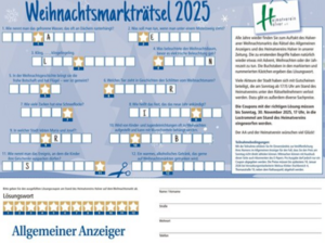 Weihnachtsmarkträtsel 2024