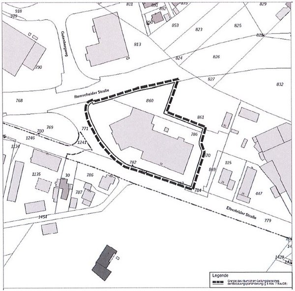 Bebauungsplan Nr. 29/II, 2. Änderung - Lageplan