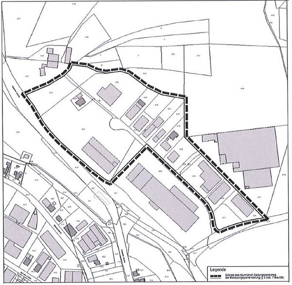 Bebauungsplan Nr. 28a, 6. Änderung - Lageplan