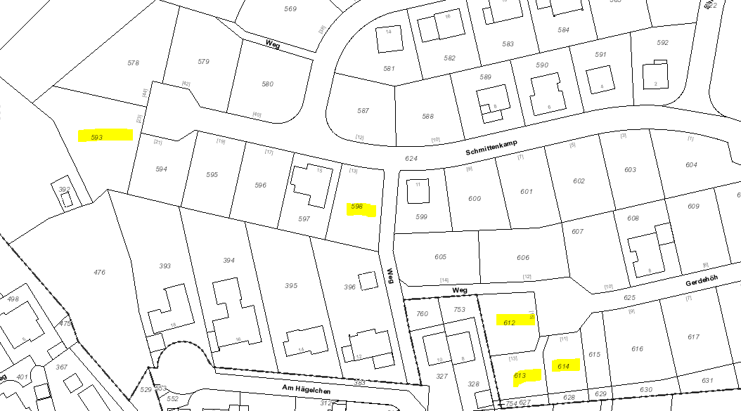 Lageplan Baugebiet Schmittenkamp