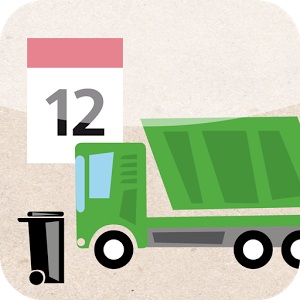 Müllfahrzeug und ein Kalender